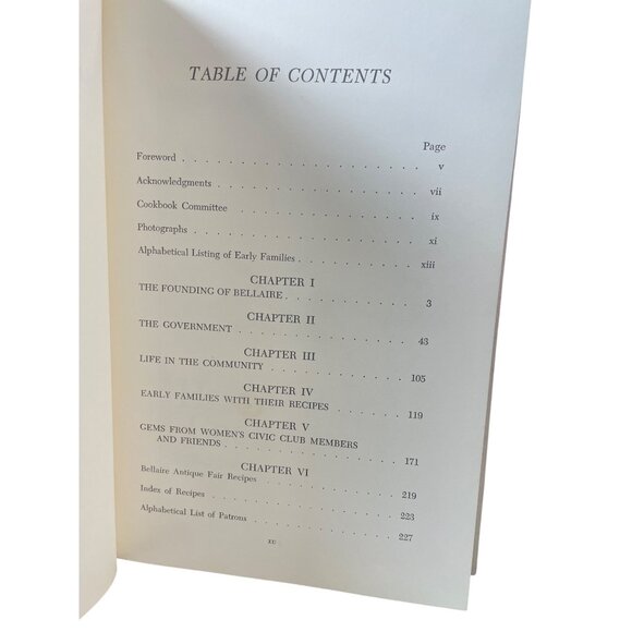 Bellaires Own Historical Cookbook By Bellaire Womens Civic Club 1983 Hardcover - Picture 5 of 7